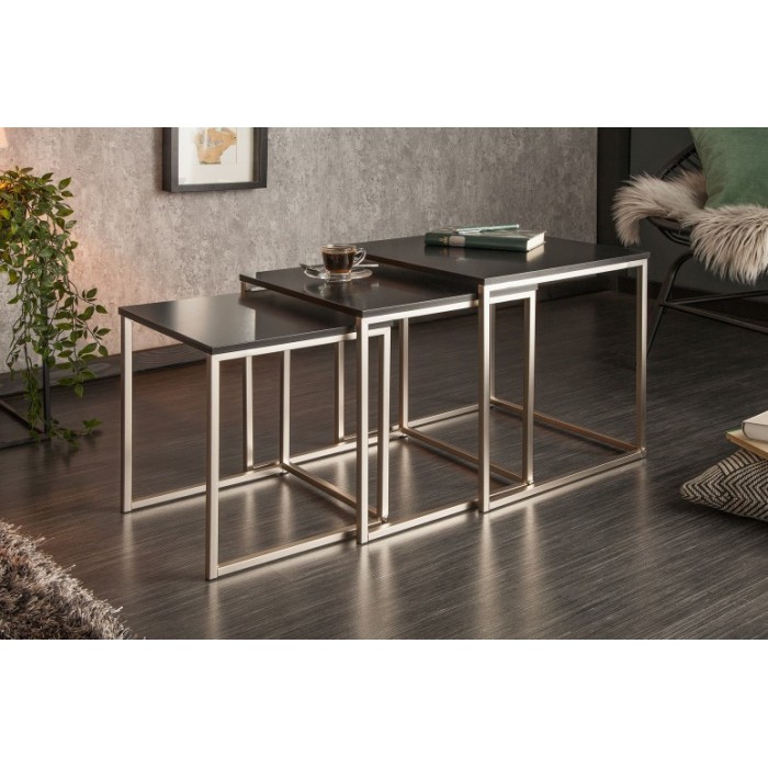 INVICTA zestaw stolików NEW ELEMENTS czarny -...