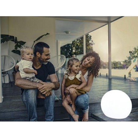 NEW GARDEN lampa ogrodowa BULY 40 biała - LED