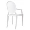 Krzesło LOUIS białe - poliwęglan