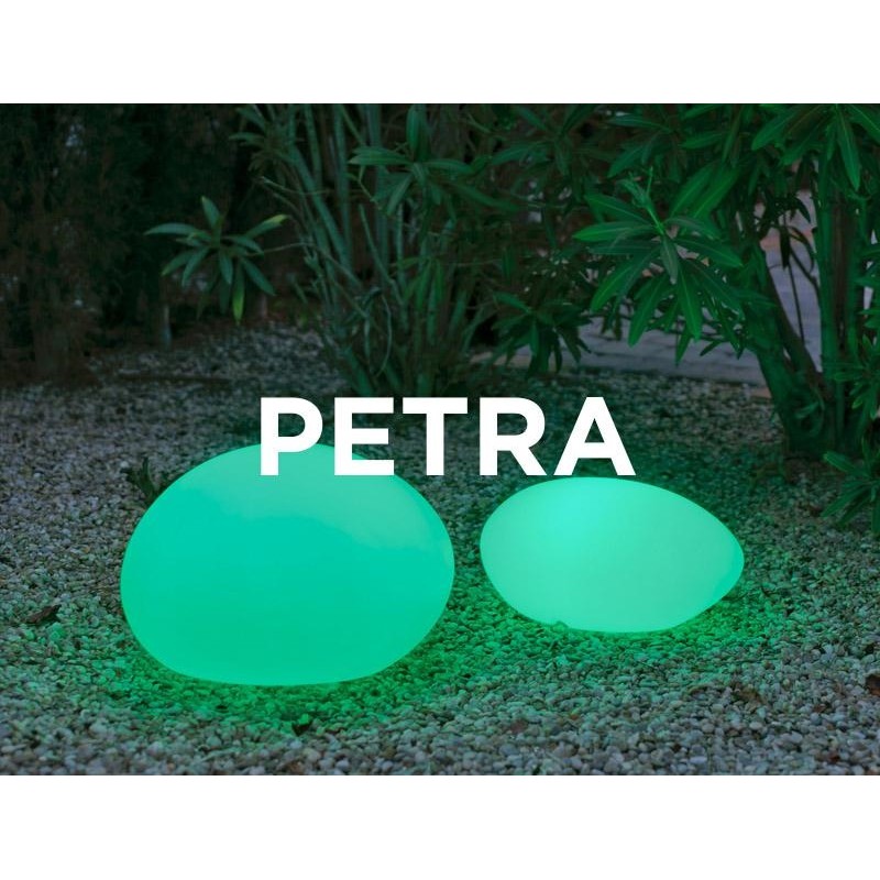 NEW GARDEN lampa ogrodowa PETRA 40 biała - LED