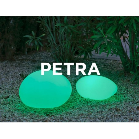 NEW GARDEN lampa ogrodowa PETRA 40 biała - LED