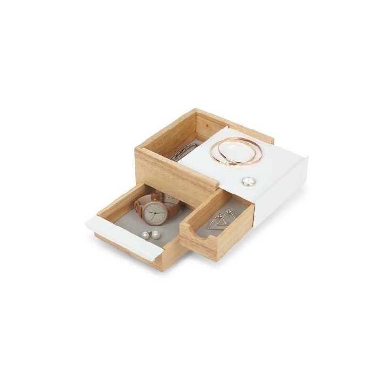 UMBRA pojemnik na biżuterię STOWIT MINI - biały,natural