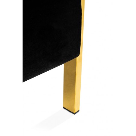 Fotel LORD złoty - poduszka czarny velvet