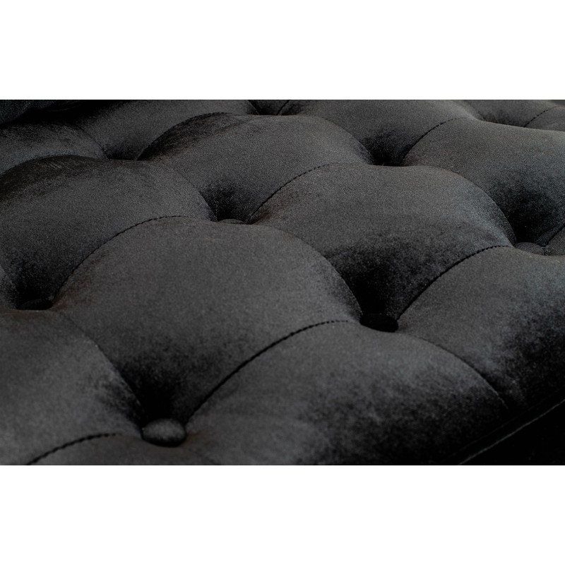 Fotel LORD złoty - poduszka czarny velvet