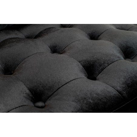 Fotel LORD złoty - poduszka czarny velvet