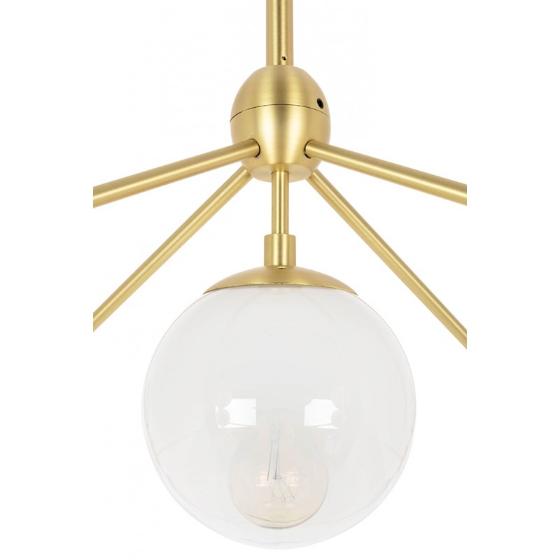 Lampa wisząca PLANETARIO 15 GOLD złota - klosze szronione
