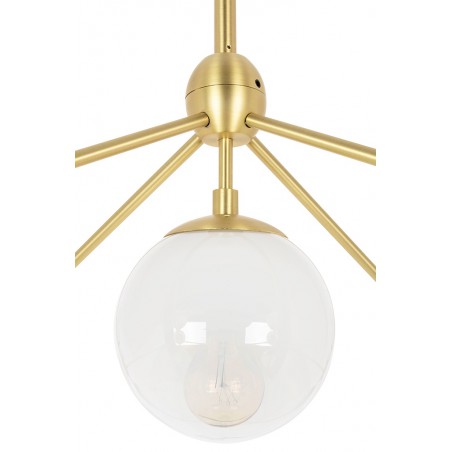 Lampa wisząca PLANETARIO 15 GOLD złota - klosze szronione