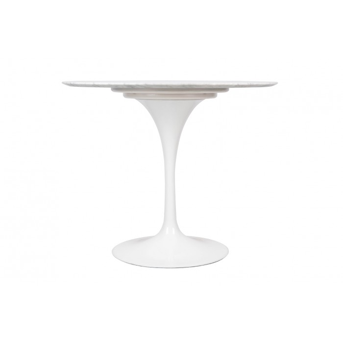 Stół TULIP MARBLE 90 CARRARA biały - blat...