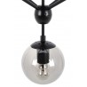 Lampa wisząca PLANETARIO 15 czarna - klosze dymione