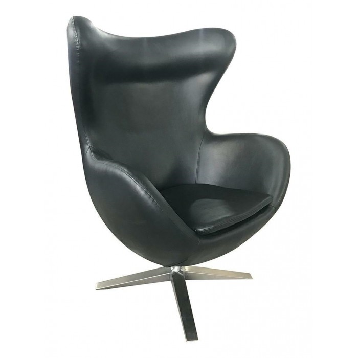 Fotel EGG SZEROKI PU czarny