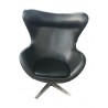 Fotel EGG SZEROKI PU czarny