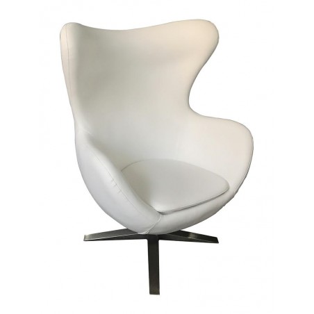 Fotel EGG SZEROKI PU biały