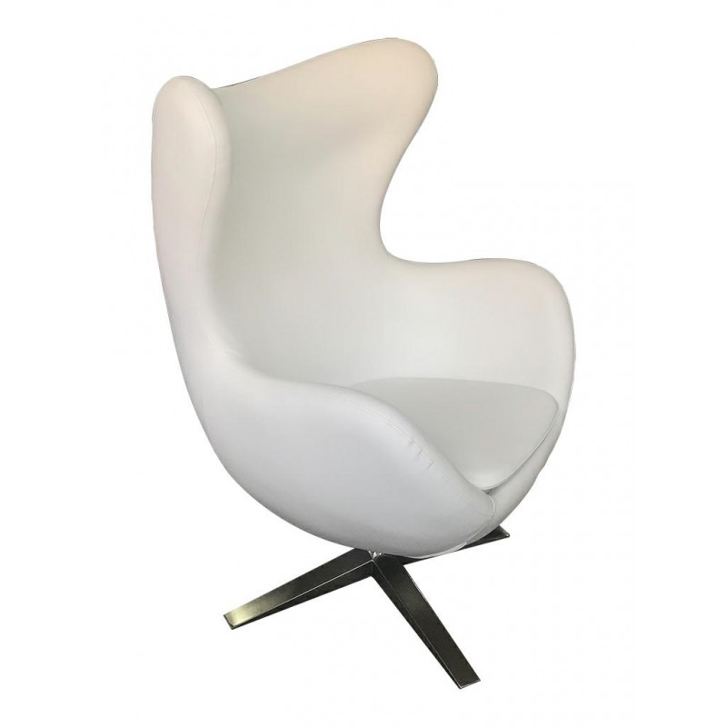 Fotel EGG SZEROKI PU biały