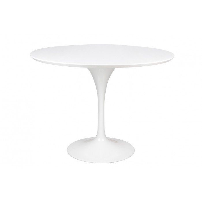 Stół TULIP PREMIUM 100 biały  - MDF, metal