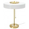 Lampa biurkowa ARTE biało-złota - aluminium, szkło