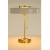 Lampa biurkowa ARTE biało-złota - aluminium, szkło