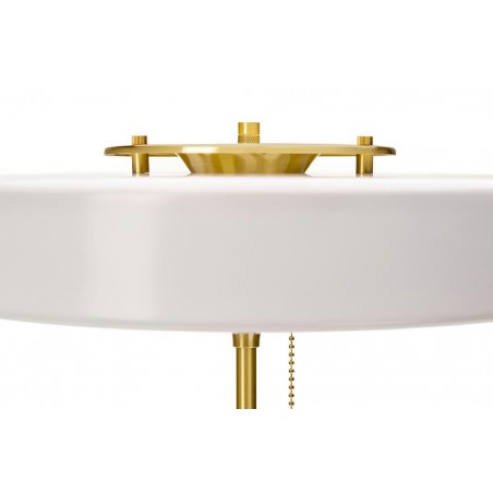 Lampa biurkowa ARTE biało-złota - aluminium, szkło