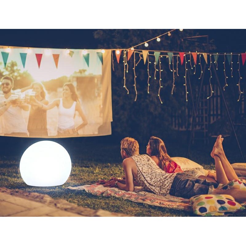 NEW GARDEN lampa ogrodowa BULY 40 SOLAR biała - LED, sterowanie pilotem