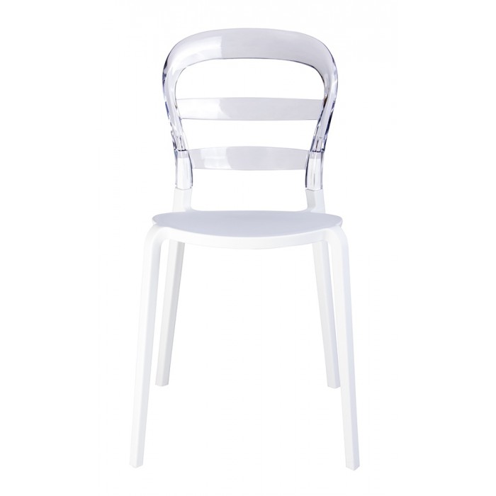 Krzesło CARMEN transparentne - oparcie poliwęglan
