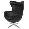 Fotel EGG SZEROKI PU czarny