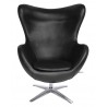 Fotel EGG SZEROKI PU czarny