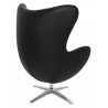 Fotel EGG SZEROKI PU czarny