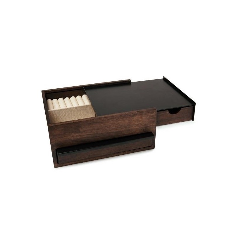 UMBRA pojemnik na biżuterię STOWIT -czarny,orzech