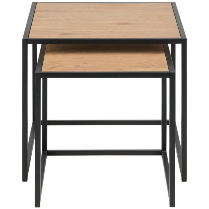 ACTONA zestaw stolików SEAFORD dąb - MDF, metal