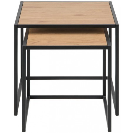 ACTONA zestaw stolików SEAFORD dąb - MDF, metal