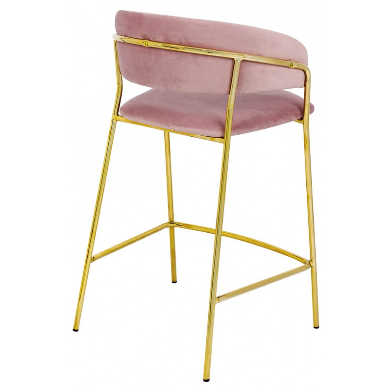 Hoker MARGO 65 brudny róż - welur, podstawa złota