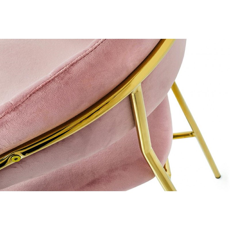 Hoker MARGO 65 brudny róż - welur, podstawa złota