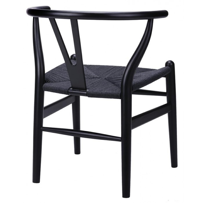 Krzesło WISHBONE czarne - drewno bukowe, czarne...