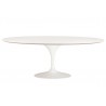 Stół TULIP ELLIPSE biały - blat owalny MDF, metal