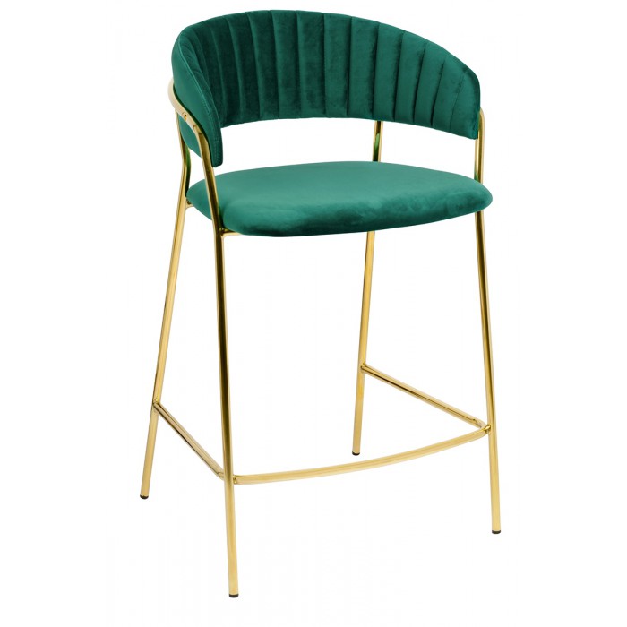 Hoker MARGO 65 ciemny zielony - welur, podstawa złota