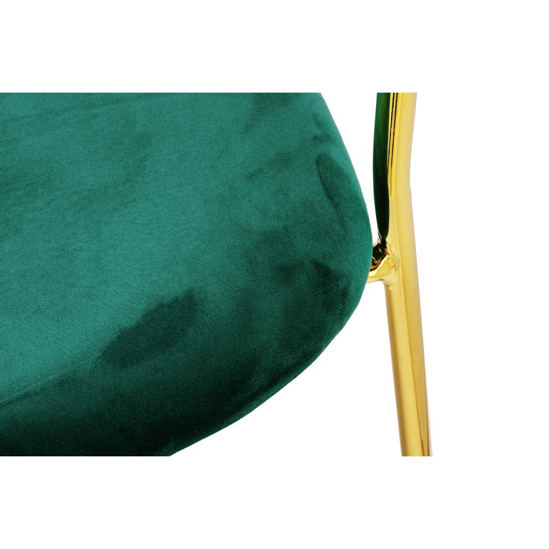 Hoker MARGO 65 ciemny zielony - welur, podstawa złota