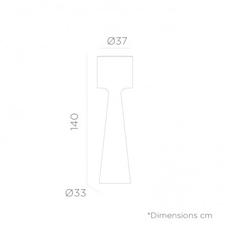 NEW GARDEN lampa ogrodowa GRACE 140 B biała - LED, wbudowana bateria