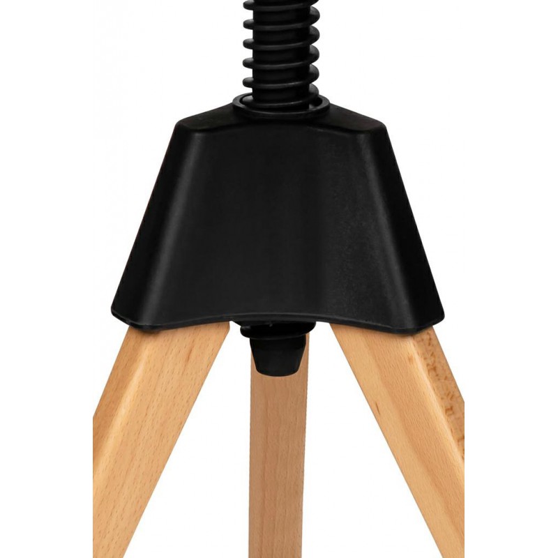 Stołek JERRY czarny - polipropylen, drewno