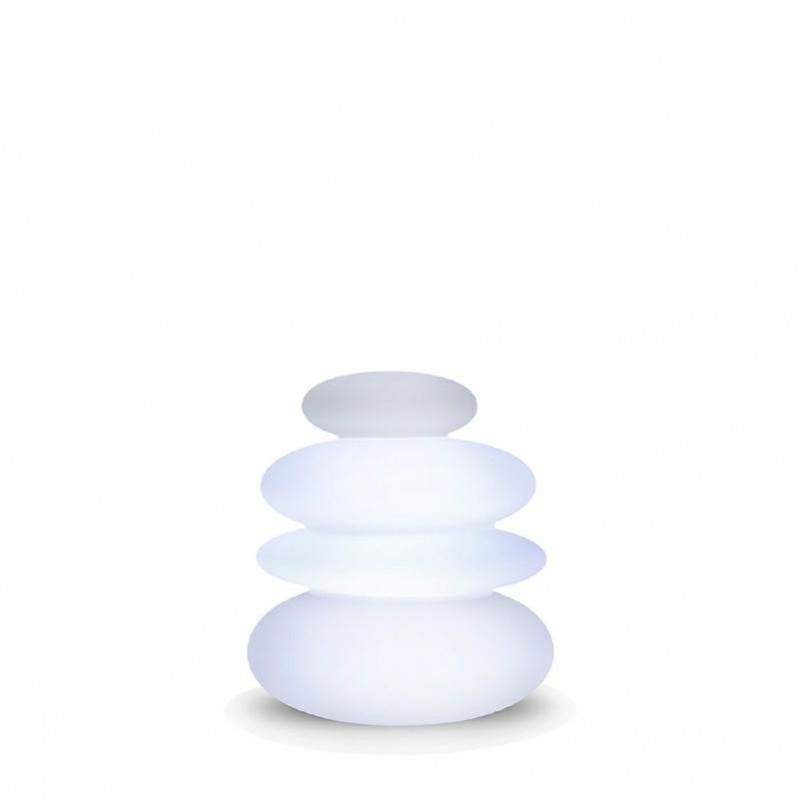 NEW GARDEN lampa ogrodowa BALANS B biała - LED, wbudowana bateria