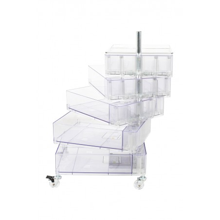 Szafka VISION transparentna - poliwęglan, kółeczka