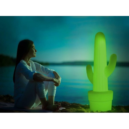 NEW GARDEN lampa ogrodowa KAKTUS C  limonkowa - LED, przewód