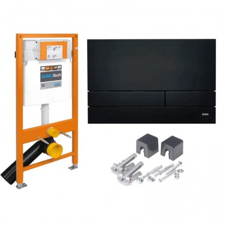 Stelaż WC WERIT podtynkowy 3w1 (przycisk czarny mat), 10 lat gwarancji, Jomotech