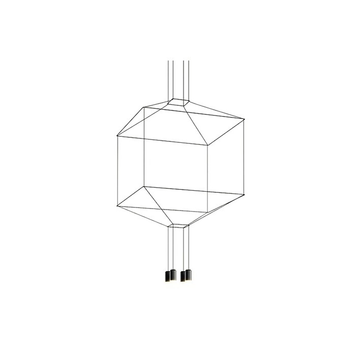 Lampa wisząca FLUSSO 4 czarna