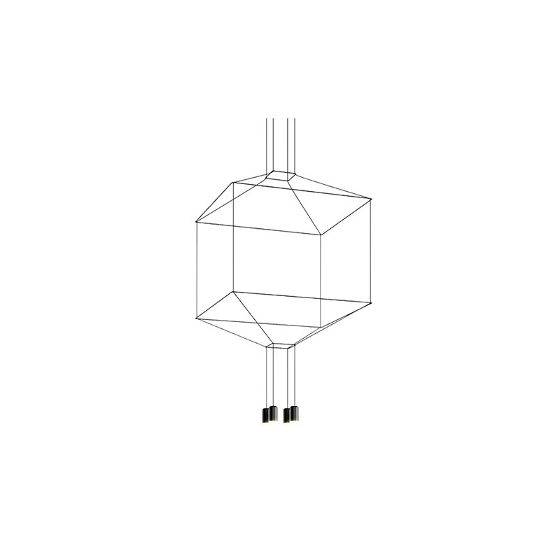 Lampa wisząca FLUSSO 4 czarna