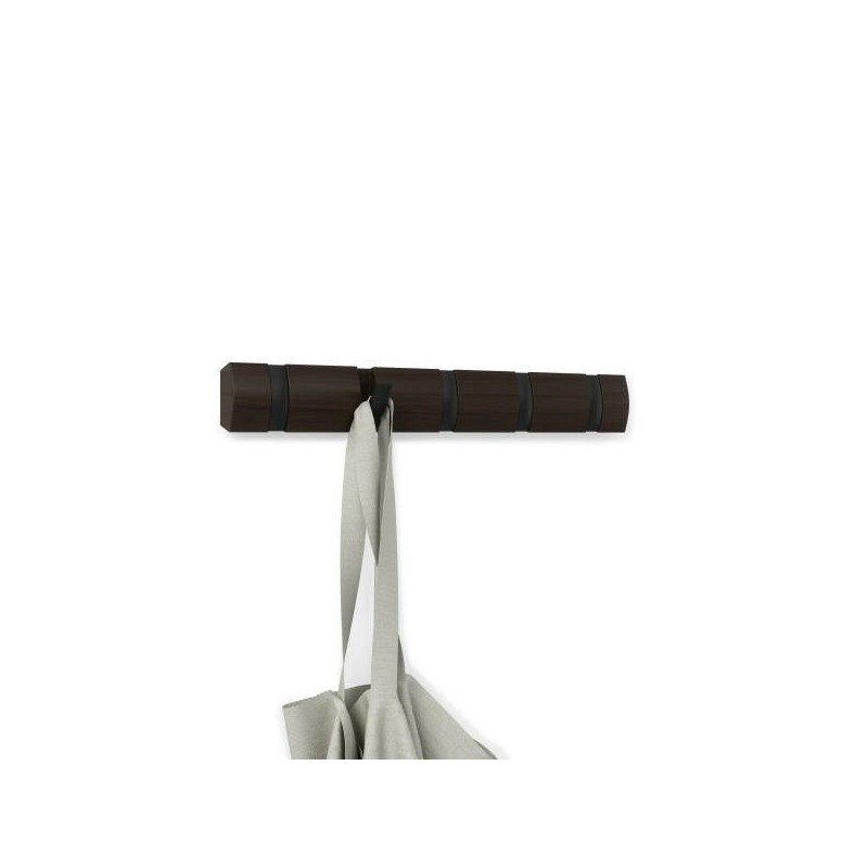 UMBRA wieszak na ubrania FLIP 5  - czarny orzech