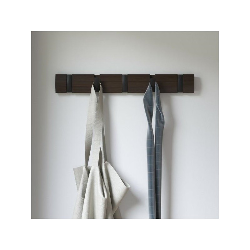 UMBRA wieszak na ubrania FLIP 5  - czarny orzech