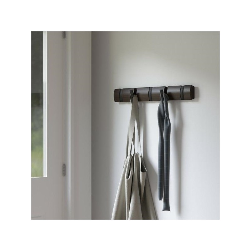 UMBRA wieszak na ubrania FLIP 5  - czarny orzech
