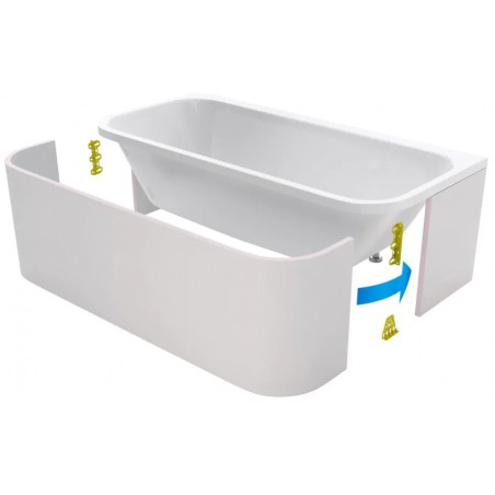 Obudowa Flex System do wanny ARANA 180x85 do zabudowy płytkami - Excellent
