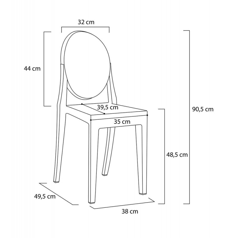 Krzesło VICTORIA transparentne - poliwęglan