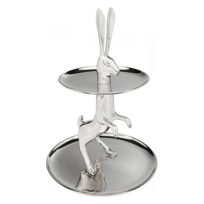 KARE patera / etażerka BUNNY srebrna