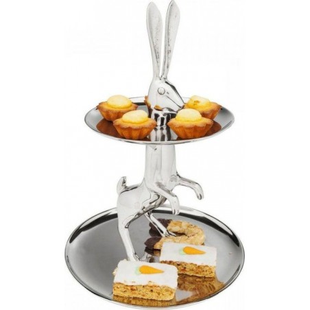 KARE patera / etażerka BUNNY srebrna